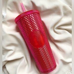 2019 Starbucks Venti Neon Hot Pink Studded Tumbler
